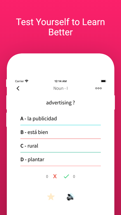 Spanish flash cards - Learn Screenshot