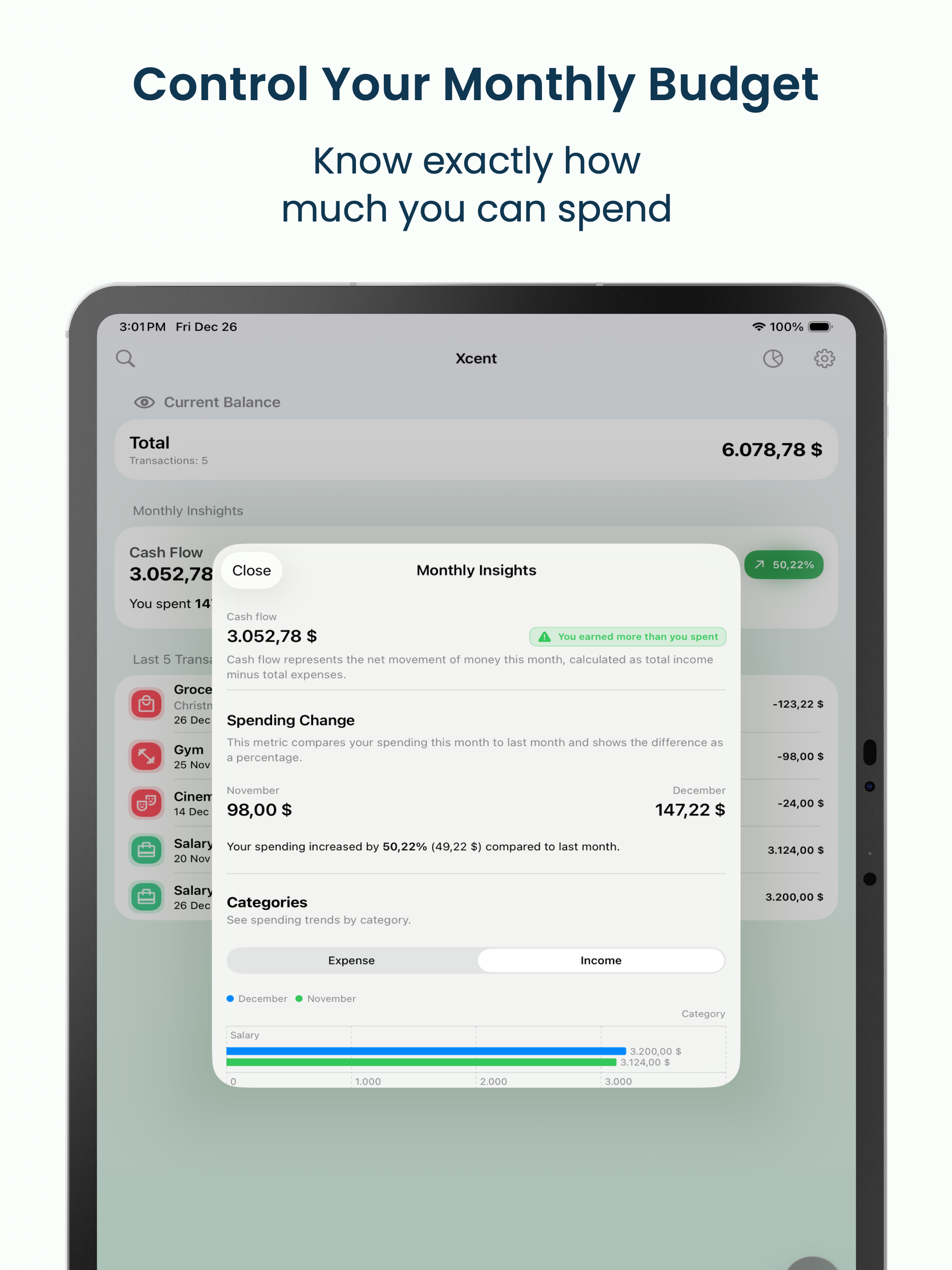 Xcent - Expense Tracker