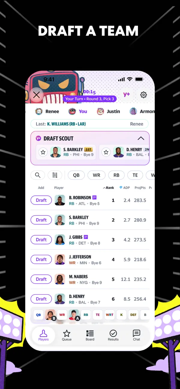 Screenshot #1 pour Yahoo Fantasy Sports: NFL, MLB