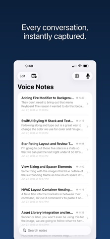 IA Voice Notes iPhone screenshot