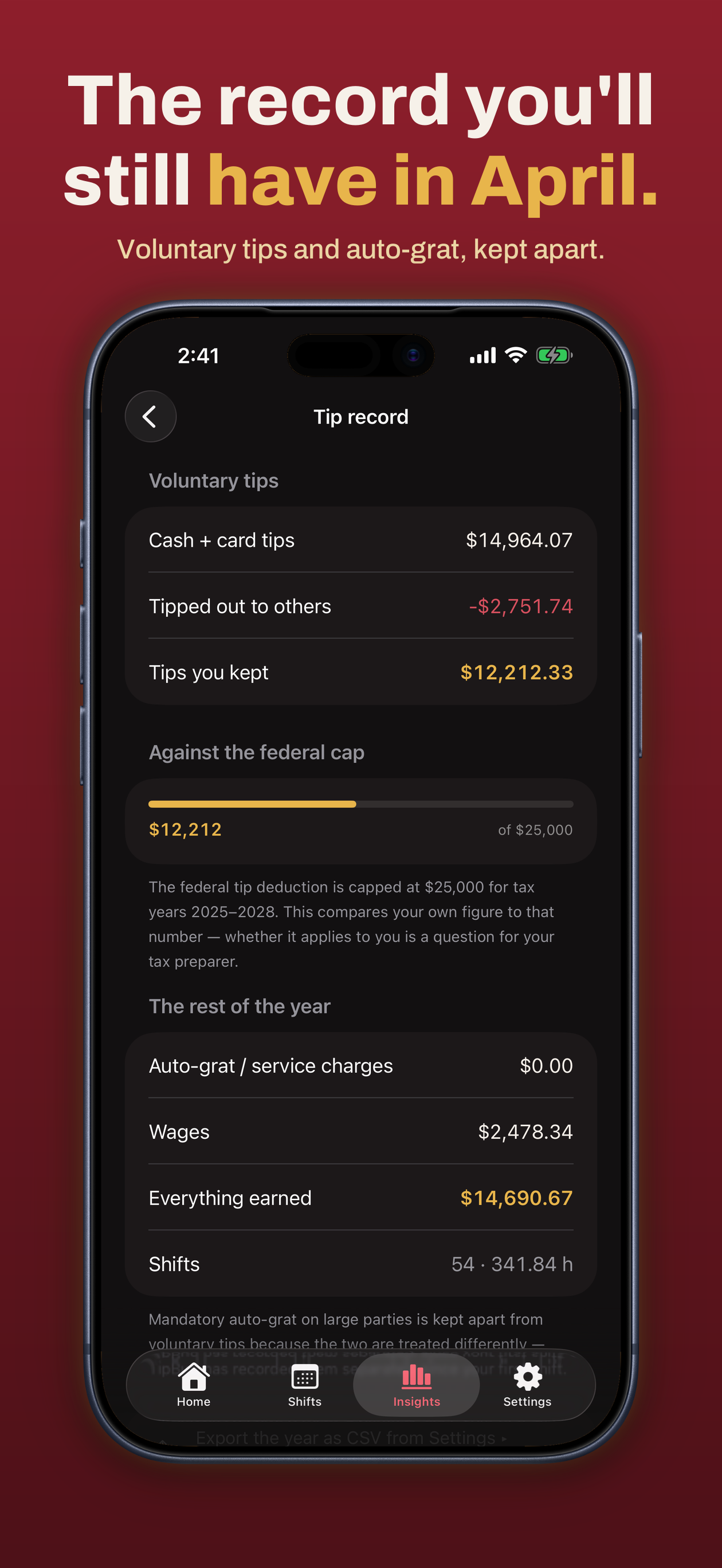 TipBud: Server Tip Tracker screenshot 5