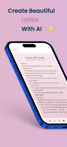 ABC Lyrics: AI Lyric Generator iPhone screenshot