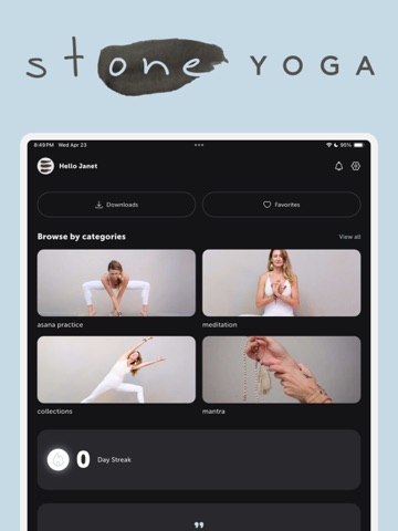 stONE Yoga by Janet Stone iPad screenshot