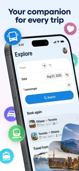 Busbud: Bus & Train Tickets screenshot 1