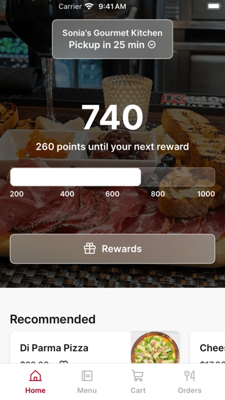 Sonia's Gourmet Kitchen app screenshot