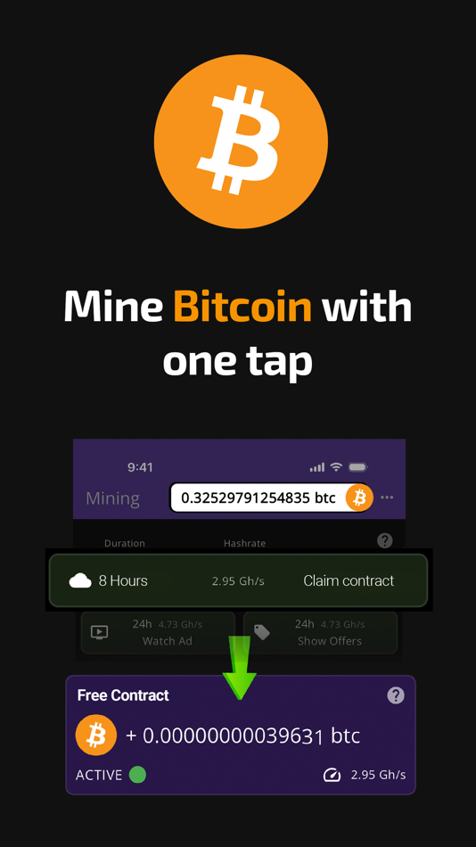 #1. Bitcoin Mining: Crypto Miner (iOS) Podle: Lowhill Games Oy