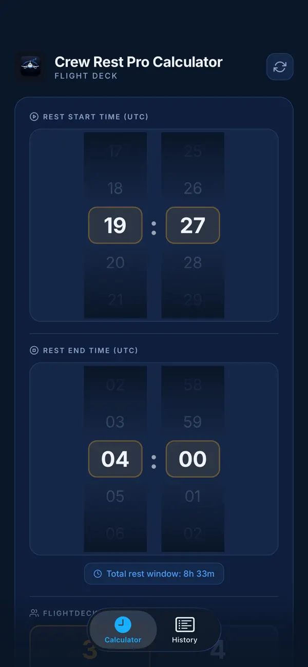 Screenshot #1 pour Crew Rest Pro