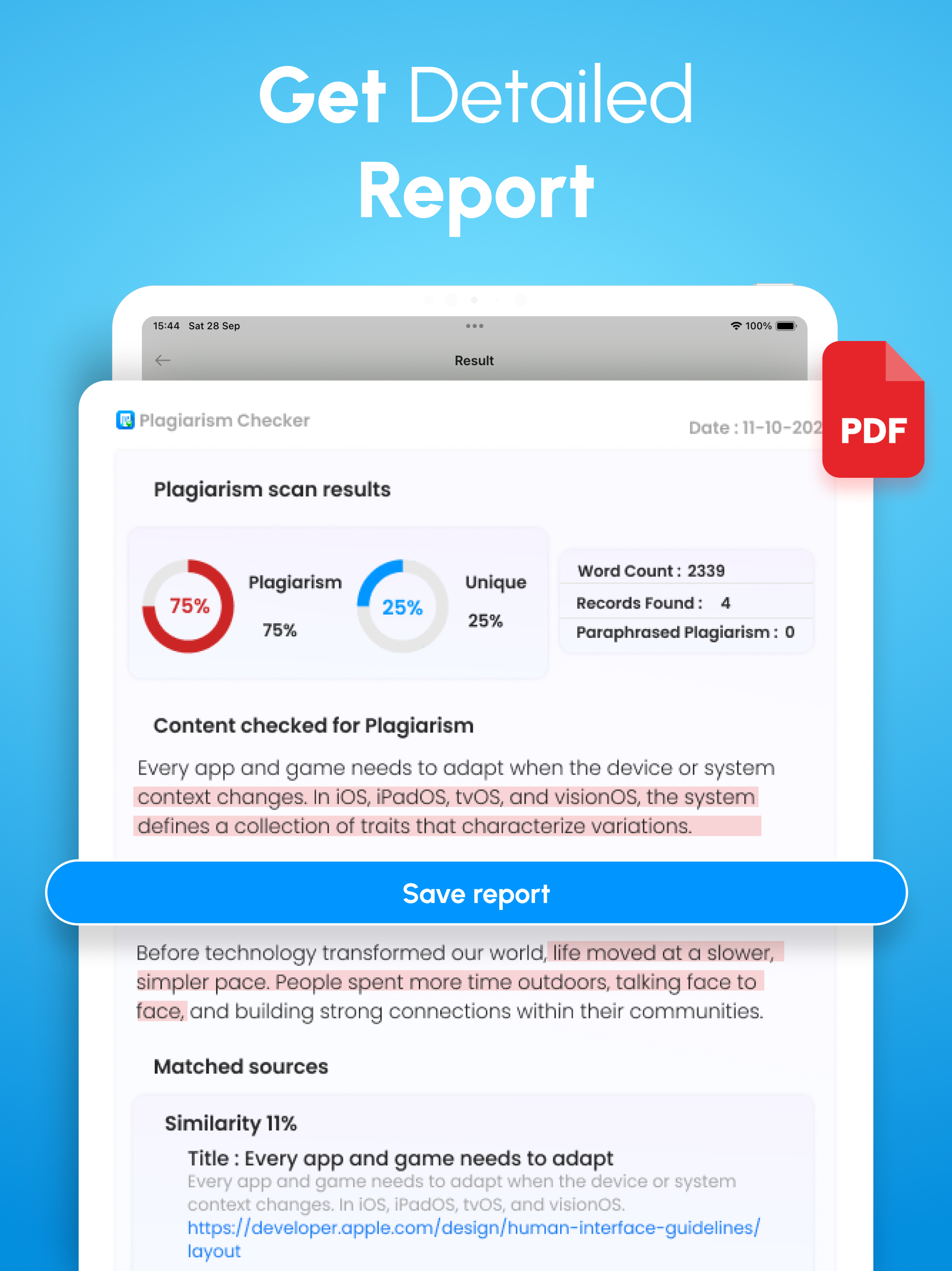 Plagiarism Checker & AI Detect