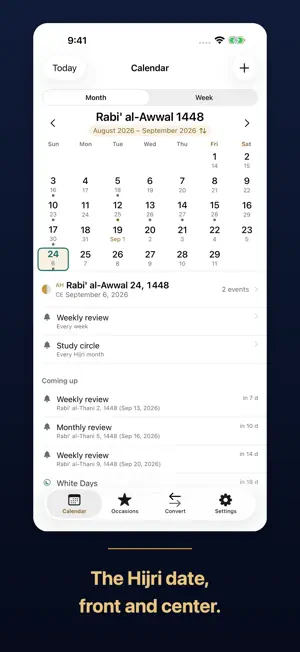 Qamari: Hijri Calendar screenshot 1