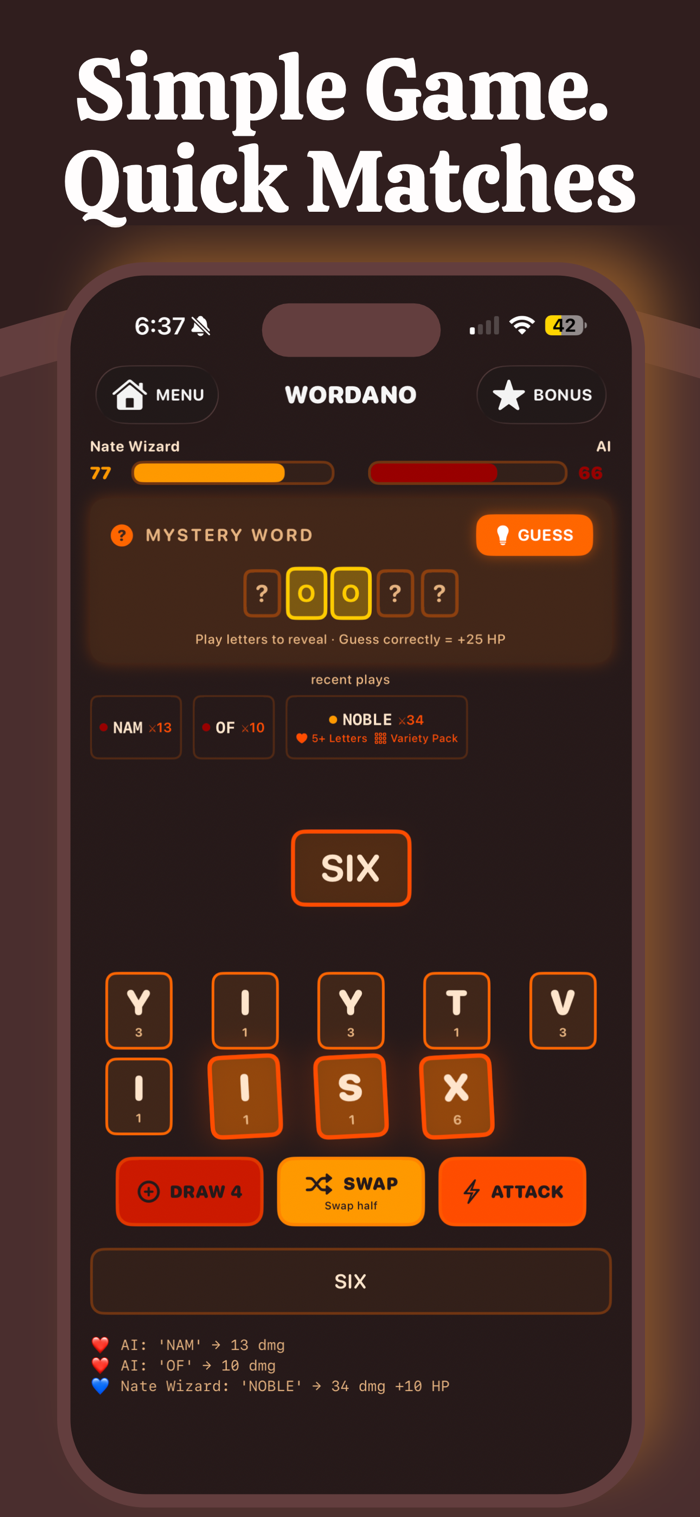 Wordano - Battle Word Game