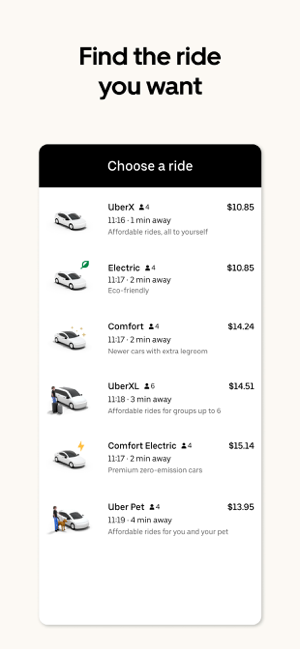 Uber - Request a ride Screenshot