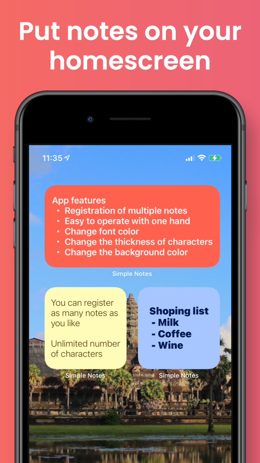 #1. Sticky Color Notes Widget (iOS) بواسطة: Osawa Shunsuke