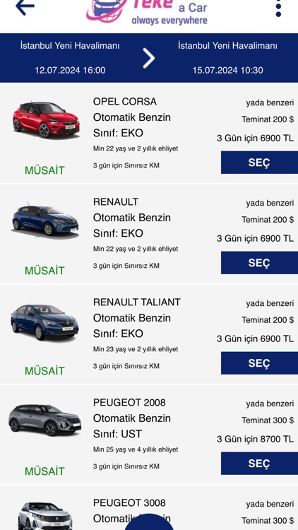 Tekecar Rental - Araç Kiralama screenshot-3