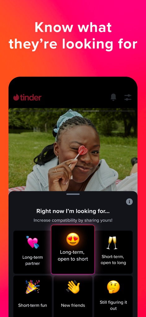Tinder Dating App: Date & Chat - Intention Setting