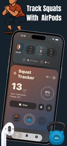 AirUP Reps: Squat Tracker Screenshot 1 of 4