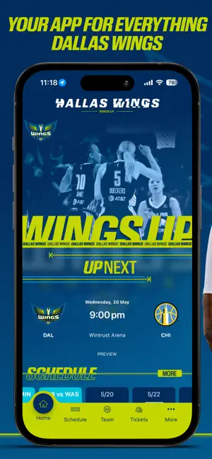 Dallas Wings iPhone screenshot 1