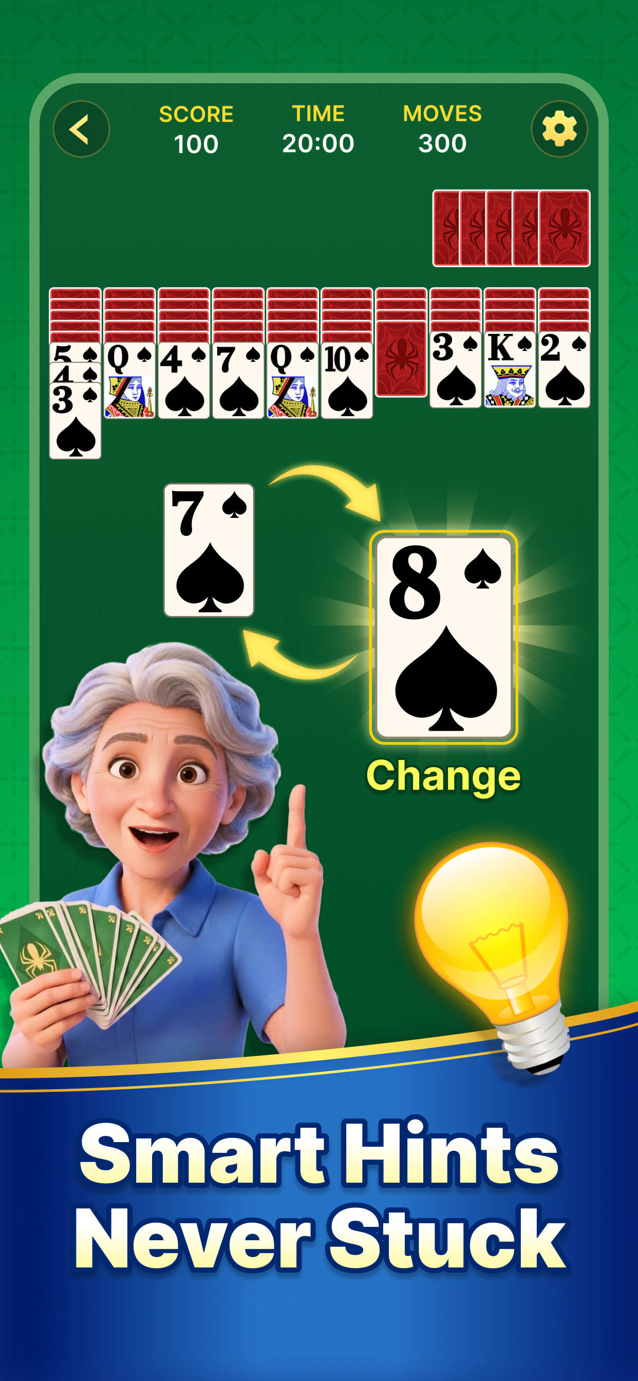 Spider Solitaire Large & HD screenshot 5