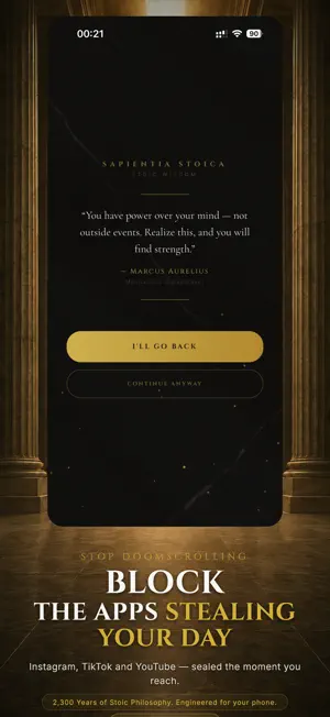 StoicLock: Focus & App Blocker screenshot 1