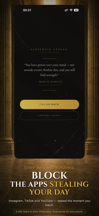 StoicLock: Focus & App Blocker Screenshot 1 of 10
