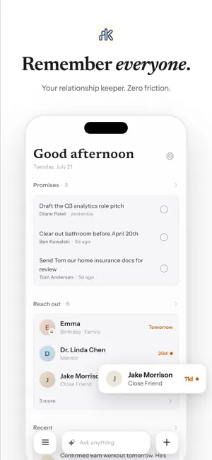 Rootkeep: Personal CRM screenshot 1