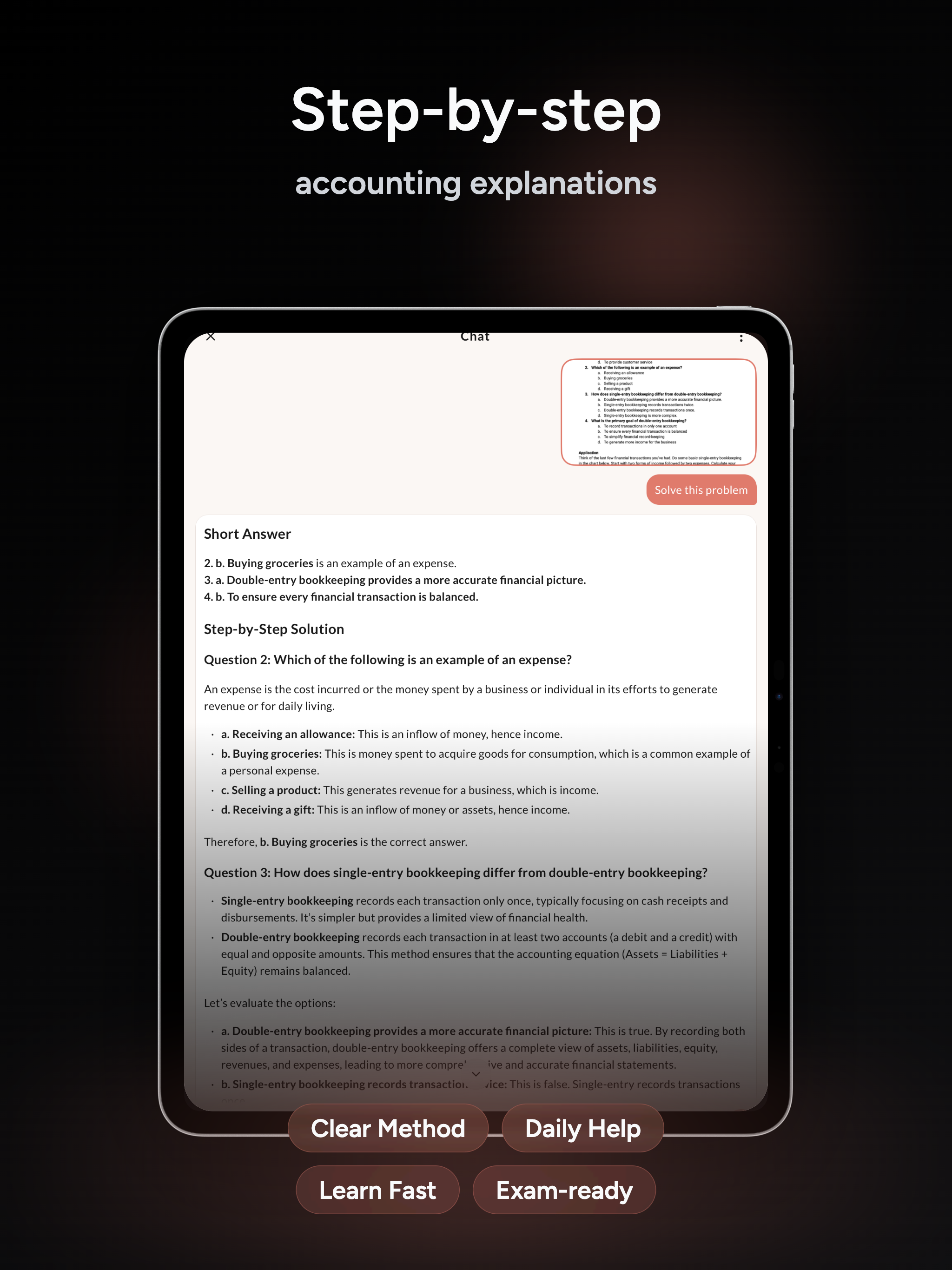 Accounting AI Solver Helper