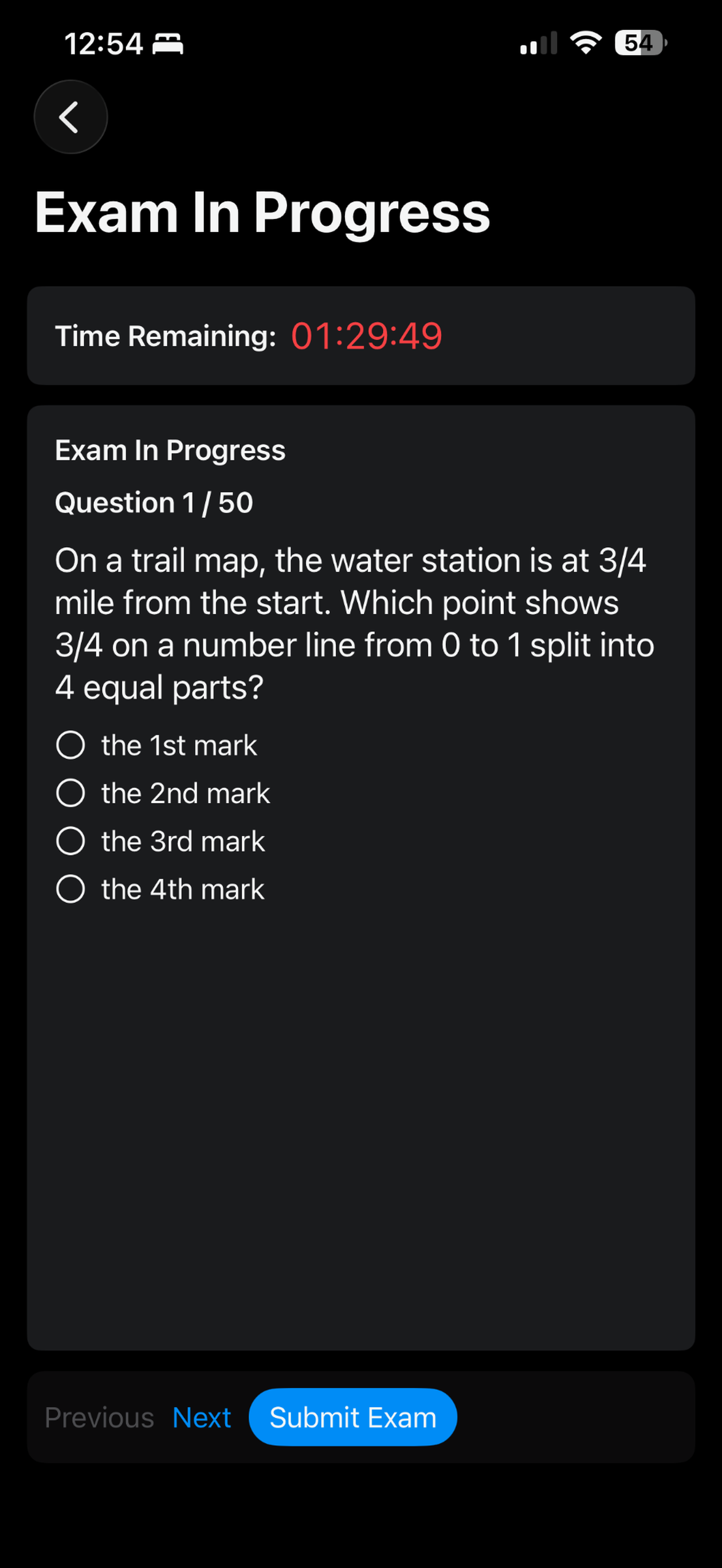 Interactive Exam screenshot 2