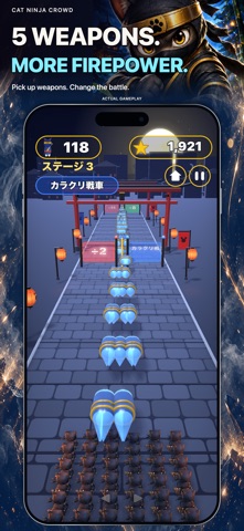 Cat Ninja Crowd: Horde Run 3D Screenshot 3 of 5