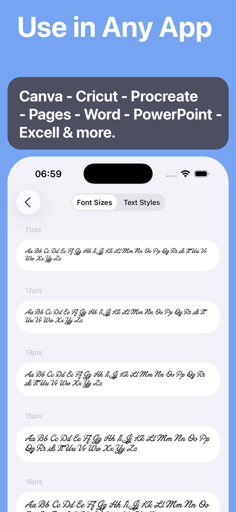 Fonts - Install any Font - Productivity App | MWM