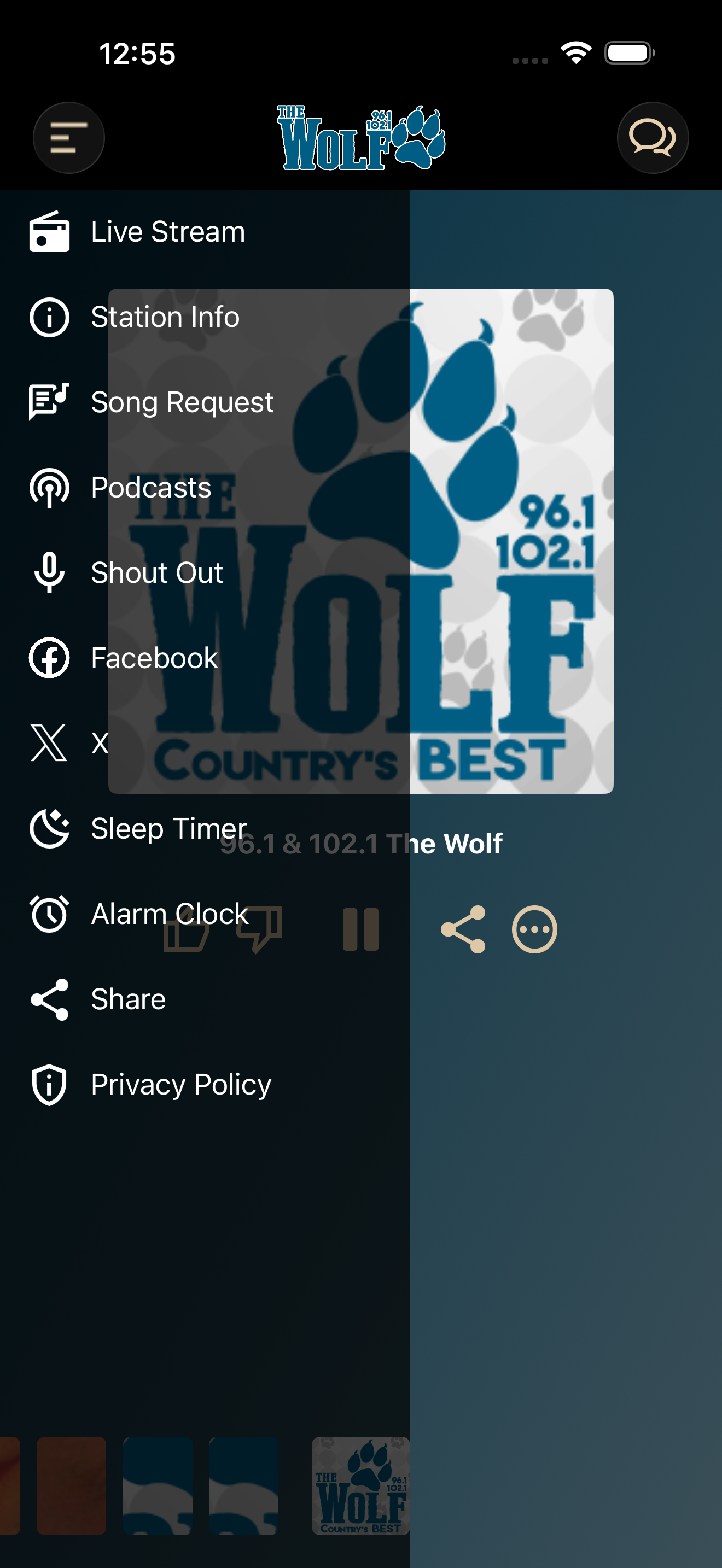 96.1 & 102.1 The Wolf screenshot 2