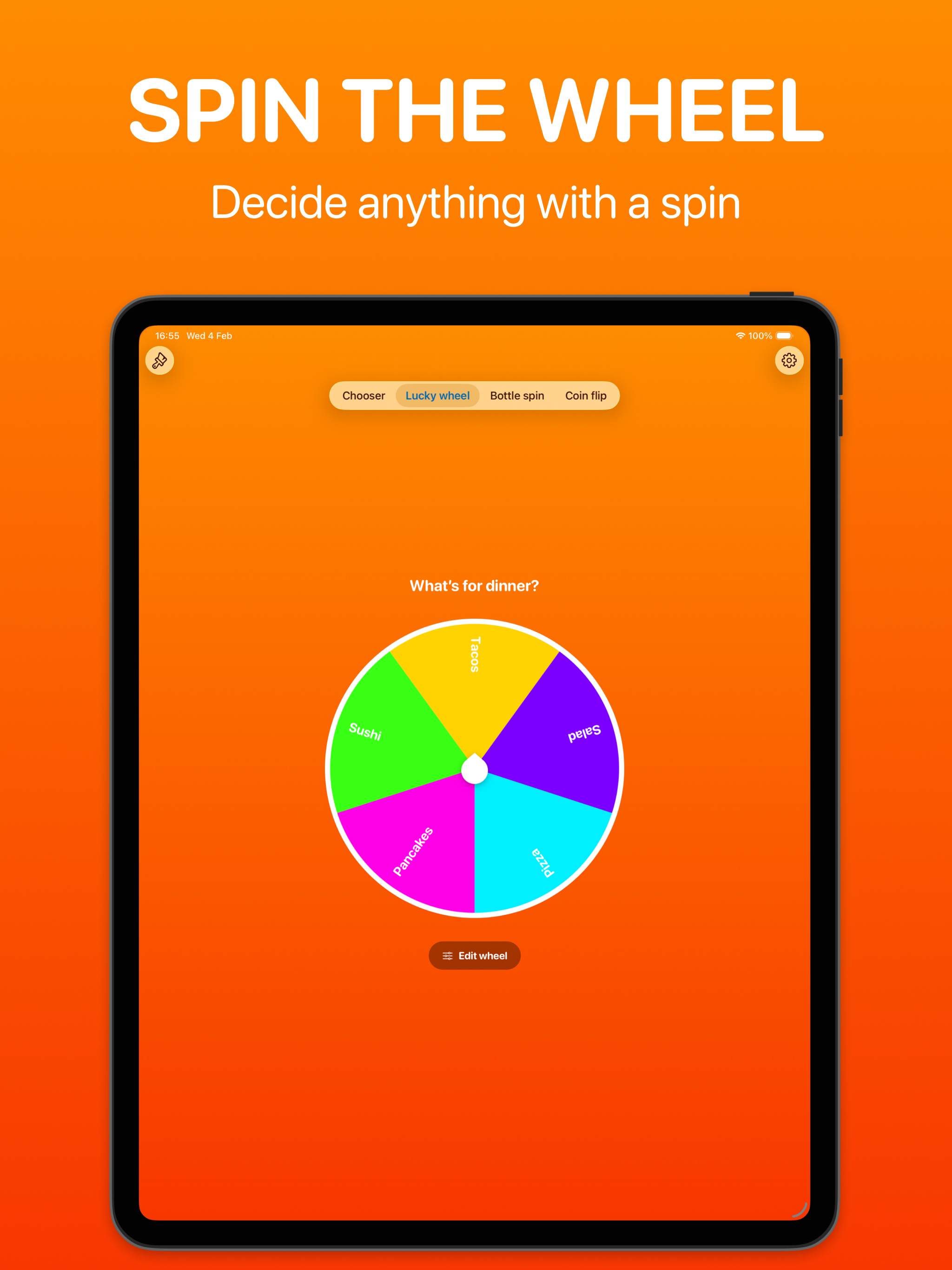 Finger Chooser, Spin the Wheel