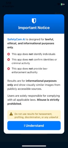 SafetyCamAI iPhone screenshot