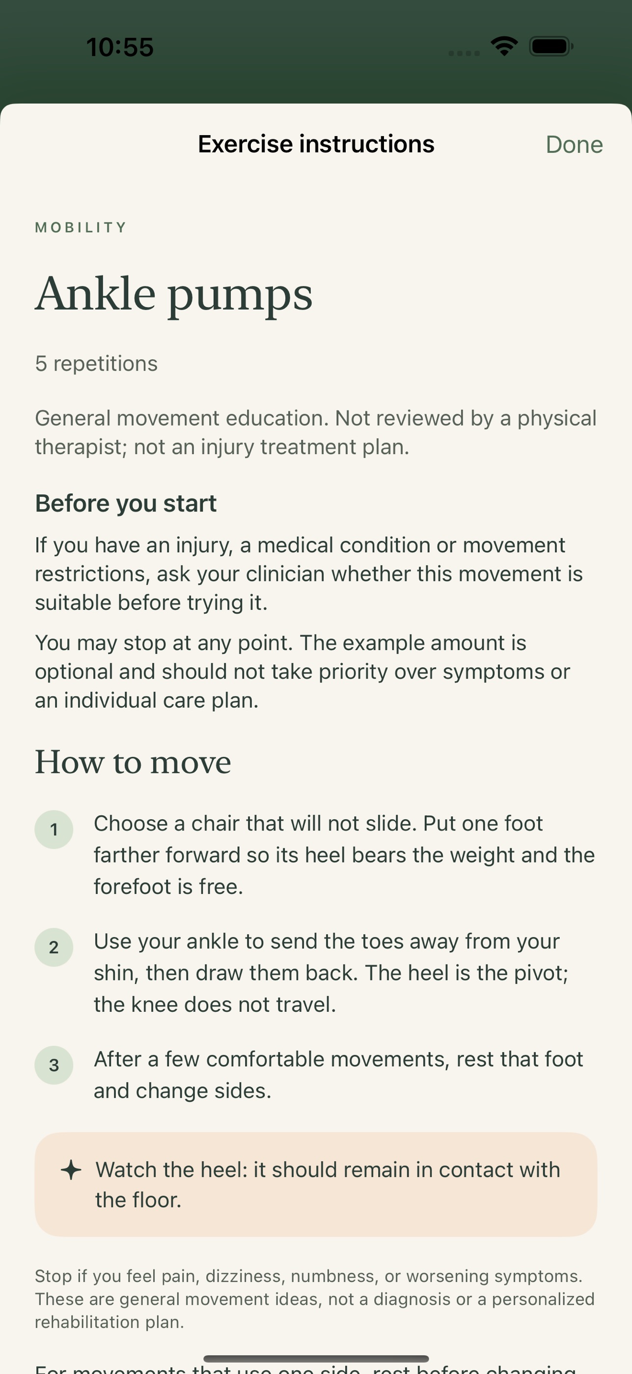 Screenshot 4 of Steady: Mobility & Strength