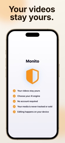 AI Video Editor: Monito iPhone screenshot