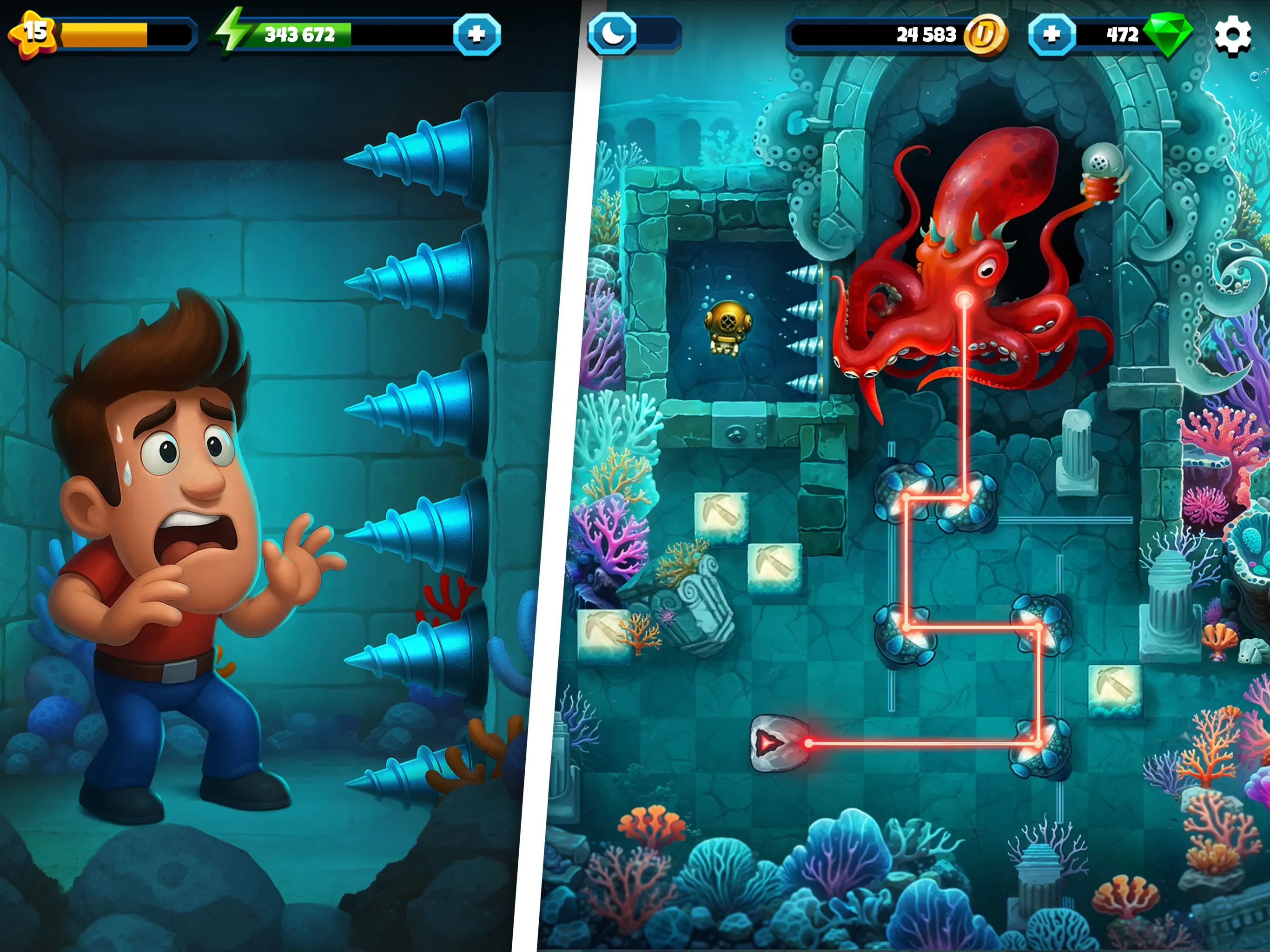 #9. Diggy's Adventure Quest: Maze (iOS) By: Pixel Federation Games