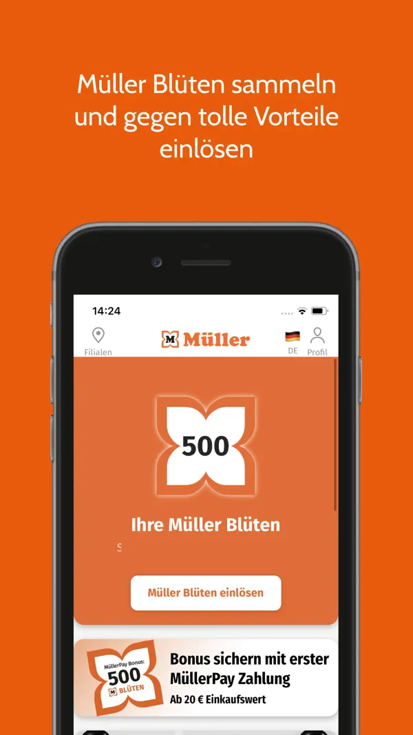 Müller iPhone App Screenshot 1 – Shopping