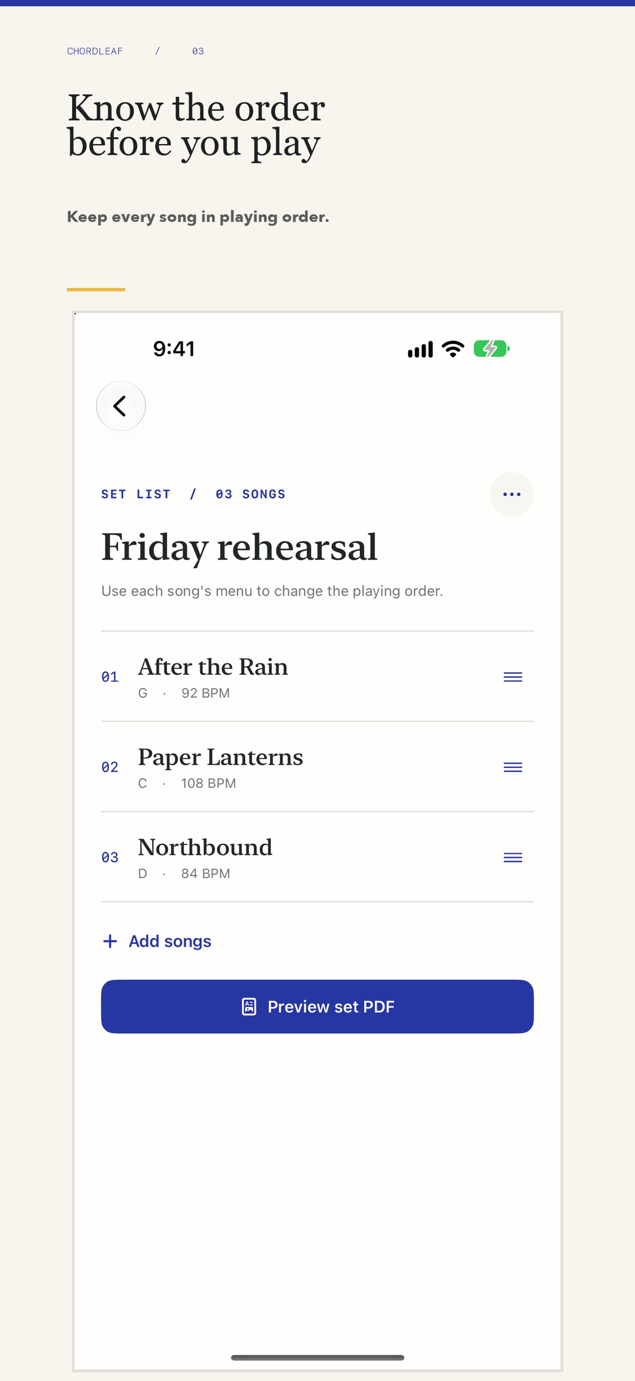 Screenshot 3 of Chordleaf: Song Sheets