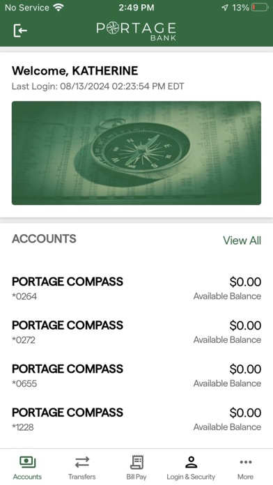 PortageBankMobile Screenshot