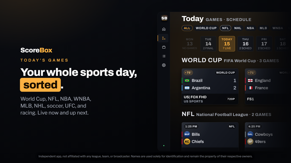#4. ScoreBox: Sports IPTV Player (iOS) 来自: Dark Forest Studios LLC