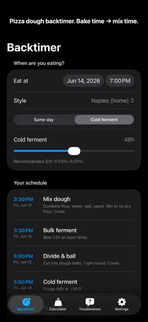 Crust: Pizza Dough Calculator screenshot 1