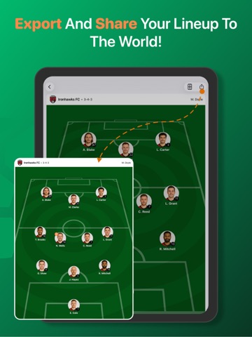 Soccer Line Up Builder 11 iPad screenshot