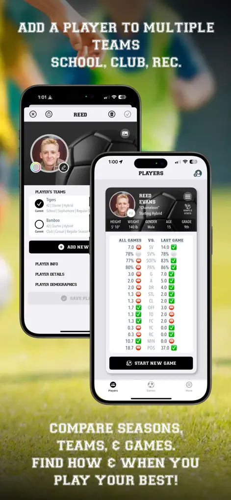Soccer Simple Stats Tracker - Sports App | MWM