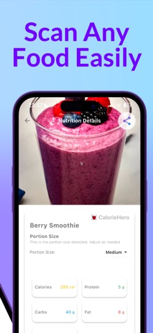 CalorieHero iPhone screenshot