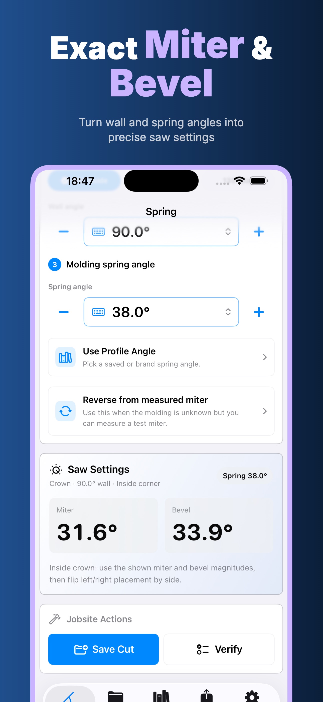 Screenshot 1 of Spring: Miter & Bevel