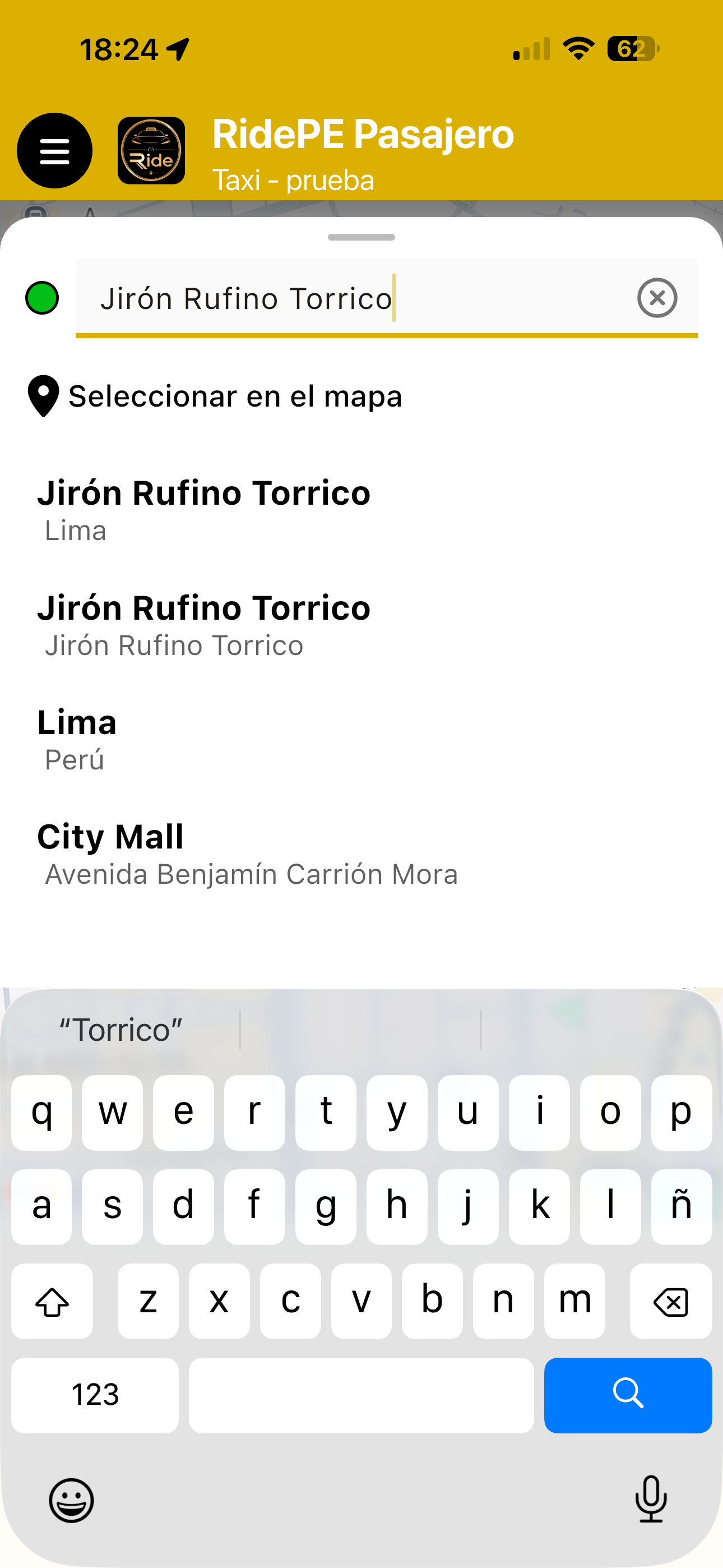 RidePe Pasajero screenshot 2