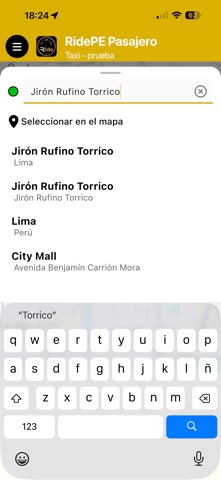 RidePe Pasajero screenshot