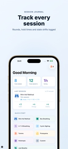 Breathwork Tracker - Breath iPhone screenshot
