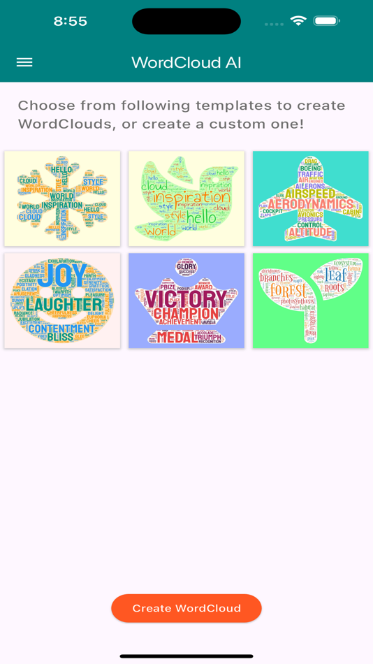 #1. WordCloud AI (iOS) Podle: Vikram Singh