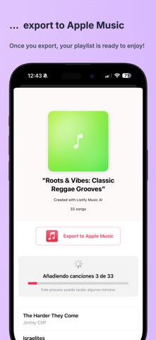 Listify Music AI screenshot