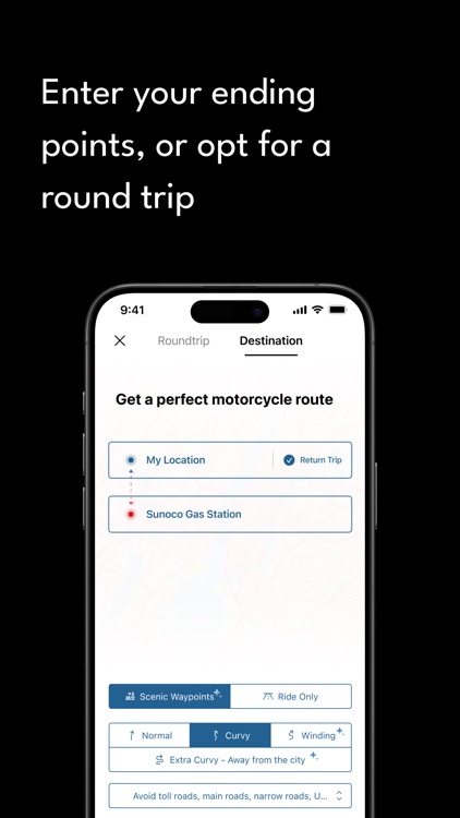 Blucap Go Fun Motorcycle Route