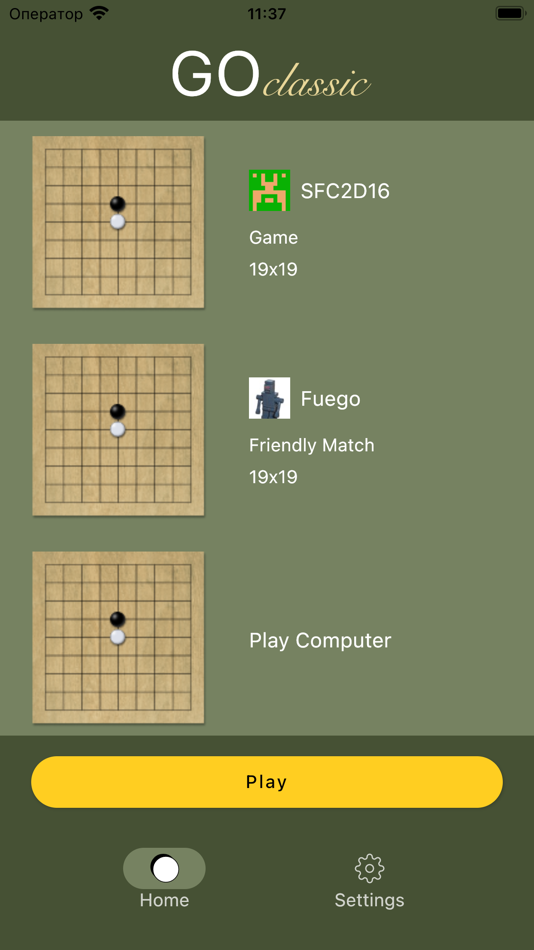 #2. ClassicGo (iOS) Podle: Alexander Kutsybala